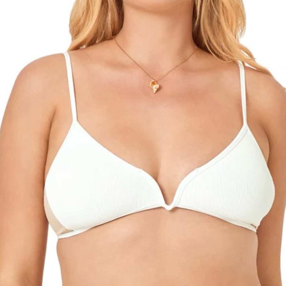 L*Space Macey Bikini‎ Top NWT Cream M